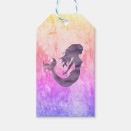 Mermaid Ombre Painting Rainbow Geschenkanhänger