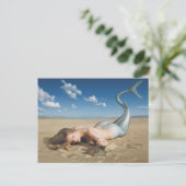 Mermaid On Beach Postcard Postkarte (Stehend Vorderseite)