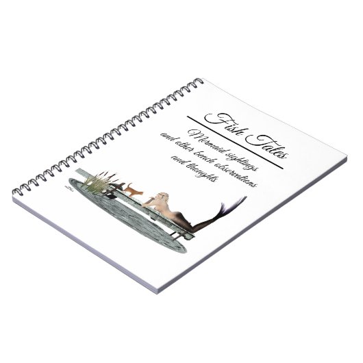 Mermaid On Boat Dock Spiral Notebook Notizblock (Linke Seite)