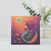 Mermaid Orange Karte (Stehend Vorderseite)