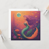 Mermaid Orange Karte (Vorderseite/Rückseite Beispiel)