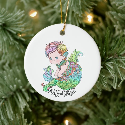 Mermaid Ornament - Mer-Baby (Mädchen) (Baum)