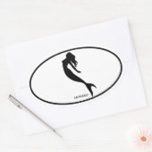 Mermaid Oval Sticker (Umschlag)