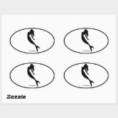 Mermaid Oval Sticker (Blatt)