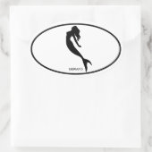 Mermaid Oval Sticker (Tasche)