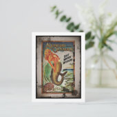 Mermaid Oyster Girl Postkarte (Stehend Vorderseite)