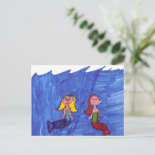 Mermaid Pals Postkarte (Stehend Vorderseite)