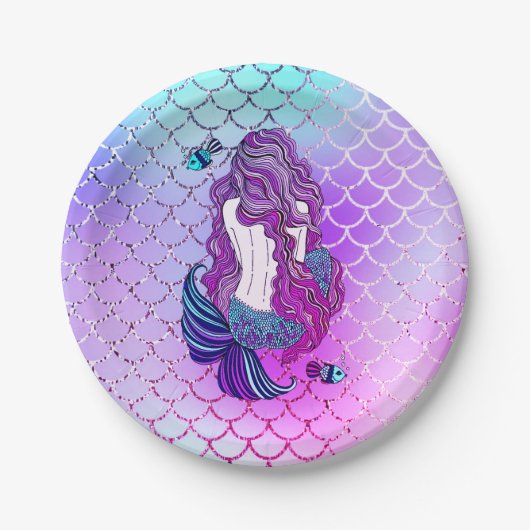 Mermaid Paper Party Teller (Vorderseite)