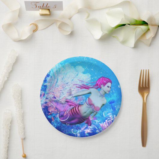 Mermaid Pappteller (Hochzeit)