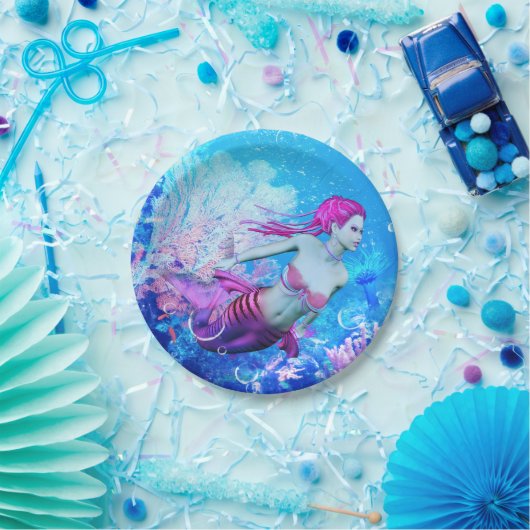 Mermaid Pappteller (Party)
