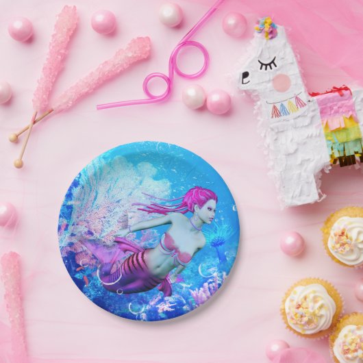 Mermaid Pappteller (Party)