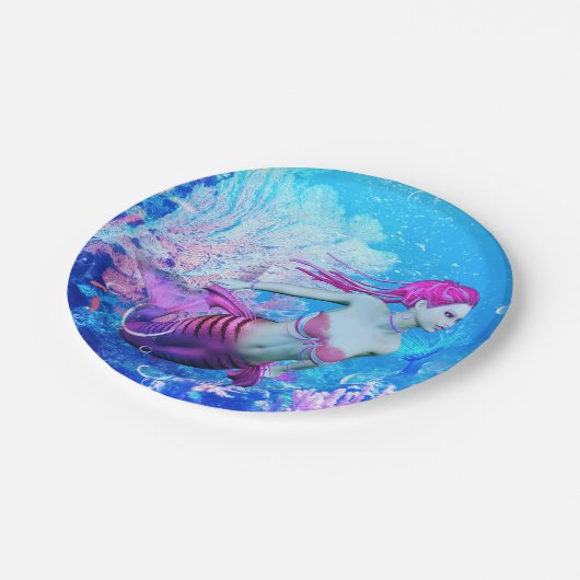 Mermaid Pappteller (Schrägansicht)