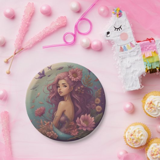 Mermaid Pappteller (Party)
