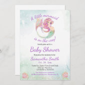 Mermaid Party Baby Dusche Glitzer unter dem Meer Einladung (Vorne/Hinten)