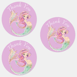 Mermaid Party Baby Showmutter Pink Etiketten