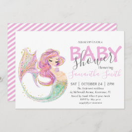 Mermaid Party Babydusche Ankündigung