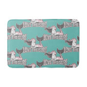 Mermaid Party Blue Badematte (Vorderseite)