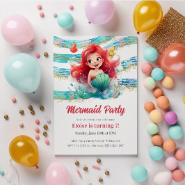 Mermaid Party Einladung