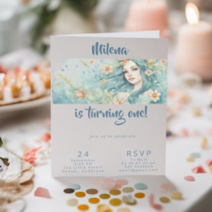 Mermaid Party Einladung Geburtstagsmädchen
