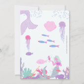 Mermaid Party Einladung, Mermaid Birthday Invite Einladung (Rückseite)