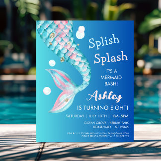 Mermaid Party | Einladung zum Geburtstag