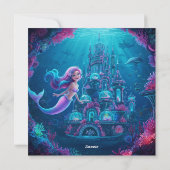 Mermaid Party - Einladung zum Geburtstag (Rückseite)