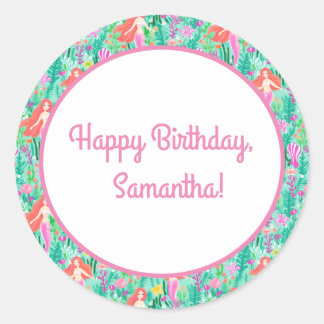 Mermaid Party Food and Beauty Label Set Runder Aufkleber