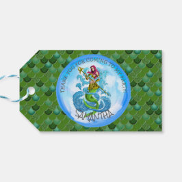 Mermaid Party Green Scales Vielen Dank für Ihr Ges Geschenkanhänger