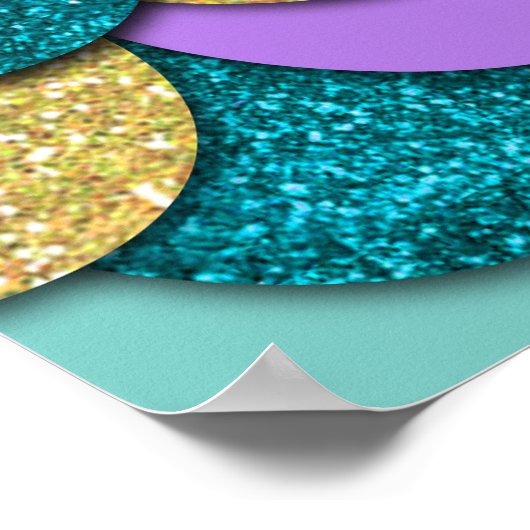 Mermaid Party Hintergrund Mermaid Poster-Zeichen Poster (Ecke)