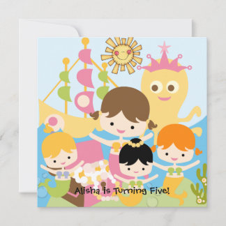 Mermaid-Party - individuelle Einladungen zum Gebur