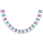 Mermaid-Party Lila Aquamarine Jagdflagge Wimpelkette (Alle)