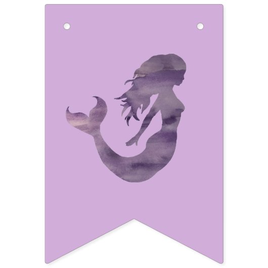 Mermaid-Party Lila Aquamarine Jagdflagge Wimpelkette (Erste Fahne)