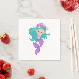 Mermaid Party Lila Napkins Serviette