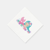 Mermaid Party Lila Napkins Serviette (Ecke)
