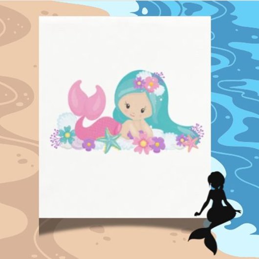 Mermaid Party Lila Napkins Serviette