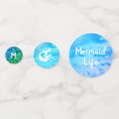 Mermaid Party | Monogramm Konfetti (Vorderseiten)