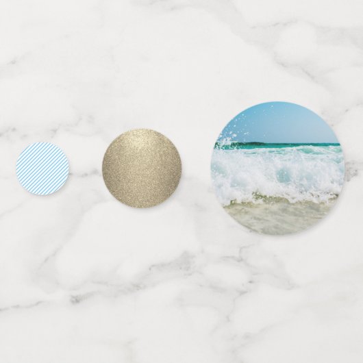 Mermaid Party | Monogramm Konfetti (Rückseiten)