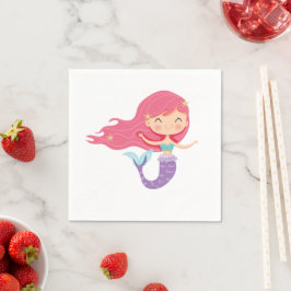 Mermaid Party Napkins Serviette