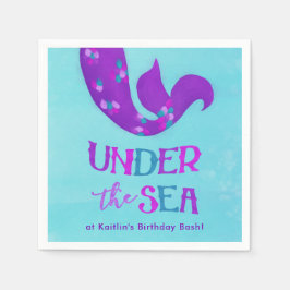 Mermaid Party Napkins "Under the Sea" Serviette