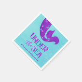 Mermaid Party Napkins "Under the Sea" Serviette (Ecke)