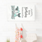 MERMAID PARTY NIEDLICH BLAUE Theme Banner (Insitu)