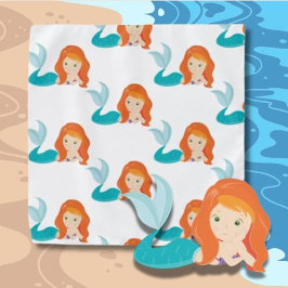 Mermaid Party Orange Wrapping Paper Geschenkpapier