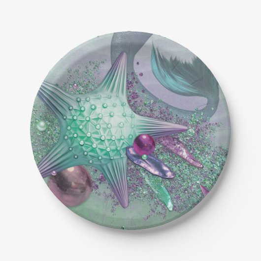 Mermaid Party Pieces Pappteller (Vorderseite)