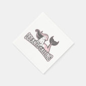 Mermaid Party Pink Napkins Serviette (Ecke)