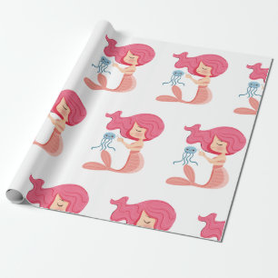 Mermaid Party Pirate Wrapping Paper Geschenkpapier