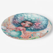 Mermaid Party Plate Pappteller (Schrägansicht)