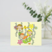 Mermaid Party Postkarte (Stehend Vorderseite)