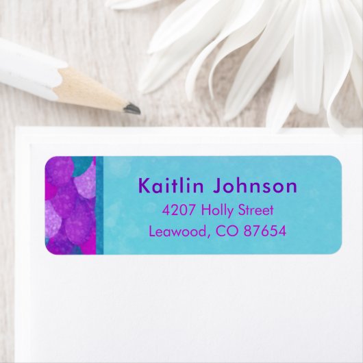 Mermaid Party Rücksendeadressen-Aufkleber (Insitu)