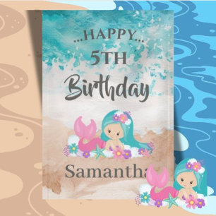 MERMAID PARTY Summer Ocean Theme Banner