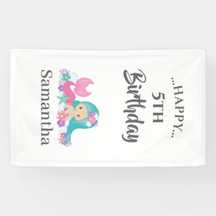 MERMAID PARTY Summer Theme Banner